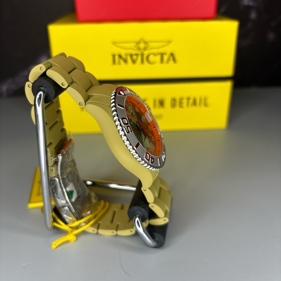 Invicta Grand Diver Playa Men's Watch - 46mm, Aqua Plating, Khaki (49480) - Picture 6 of 8